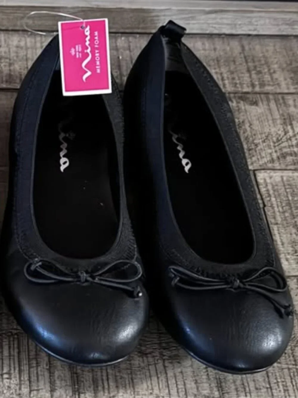 Nina Girls' Black Ballet Flats w/Bow, Size: Kids, Girls 3, New, NWT
